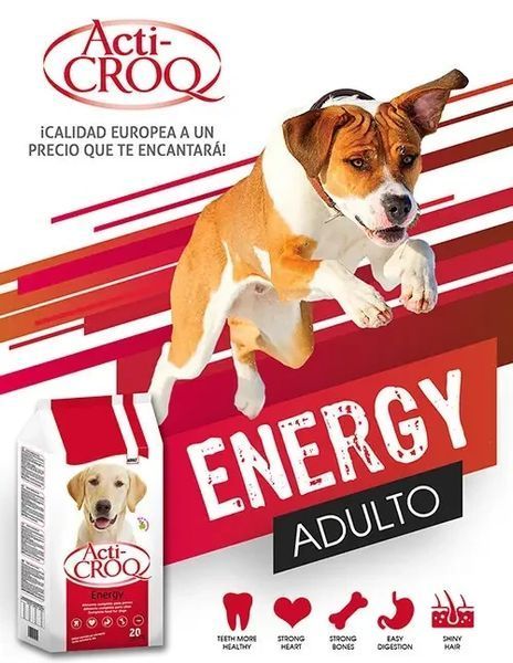 Корм премиум для собак Енерджи Energy ACTI-CROQ 20кг 2250312586 фото