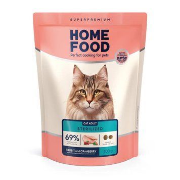 Сухий корм Home Food для дорослих кастрованих/стерилізованих котів &laquo;Кролик та журавлина&raquo; 1,6 кг 2299324378 фото