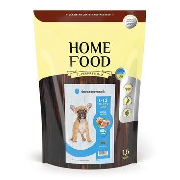 Гипоаллергенный сухой корм Home Food для щенков мелких пород "Форель с рисом" 700 г 2305498845 фото