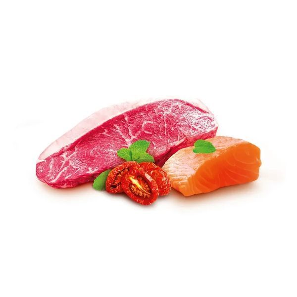 Сухий корм Home Food для стерилізованих/кастрованих котів великих порід Телятина з лососем та в&rsquo;яленими томатами 400 г 2300759308 фото
