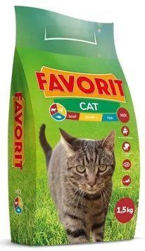 Сухий корм для кішок Favorit Mix Яловичина Птиця Риба 1,5 кг 2380312744 фото